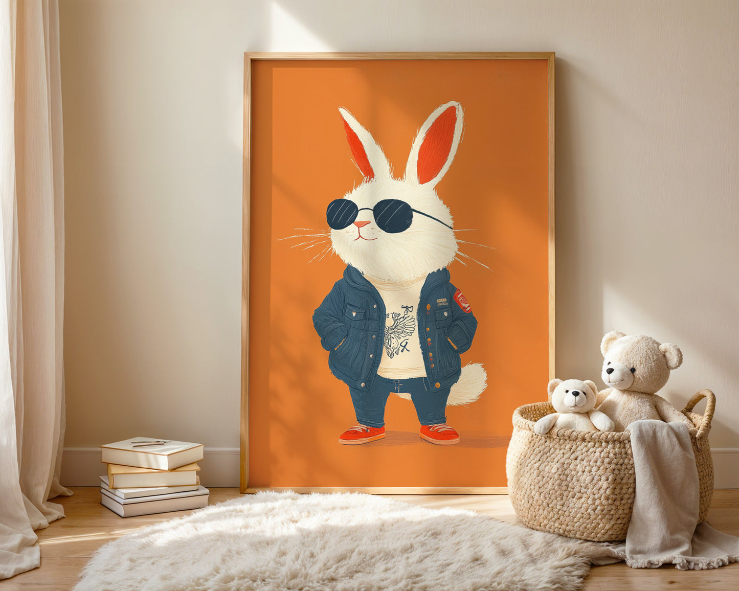 Street Bunny — Kids Wall Art Print