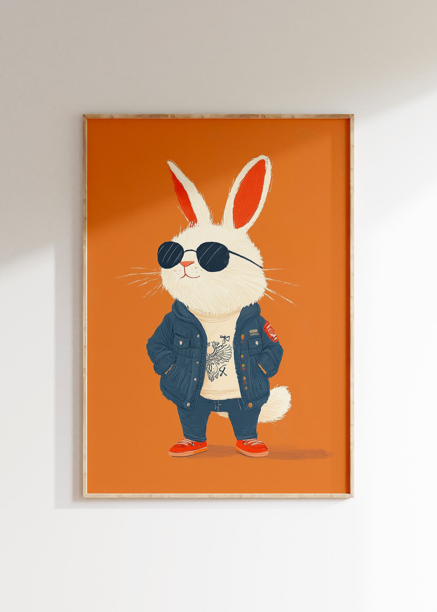 Street Bunny — Kids Wall Art Print