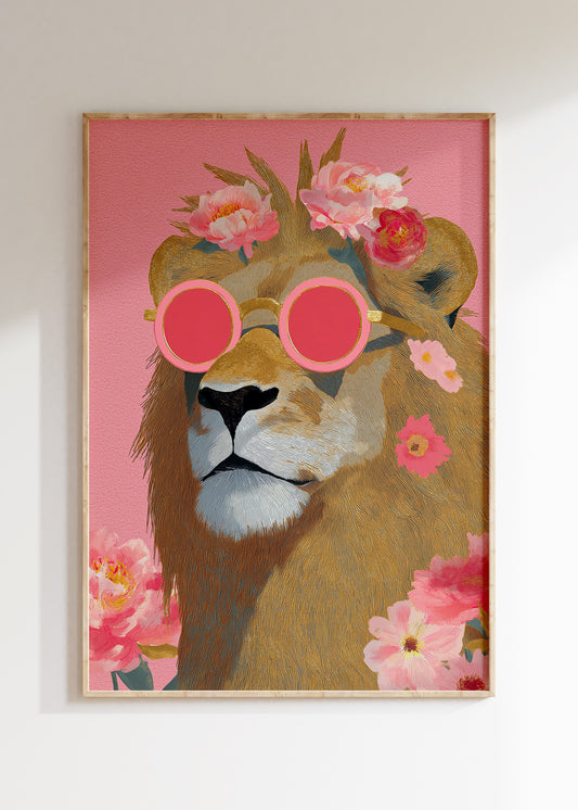 Framed John Lennon inspired pop art portrait in bold colors, music icon poster on wall, home decor wall art